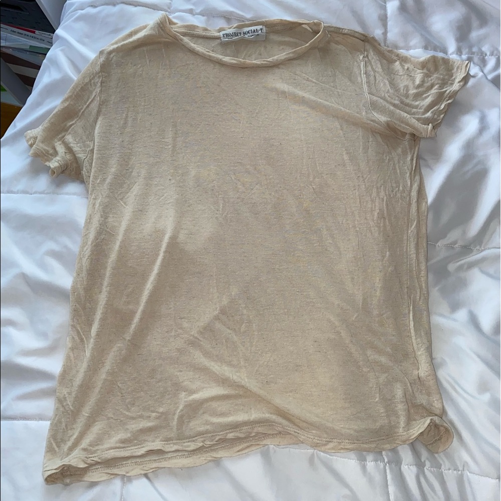 Semi-Sheer Beige Top